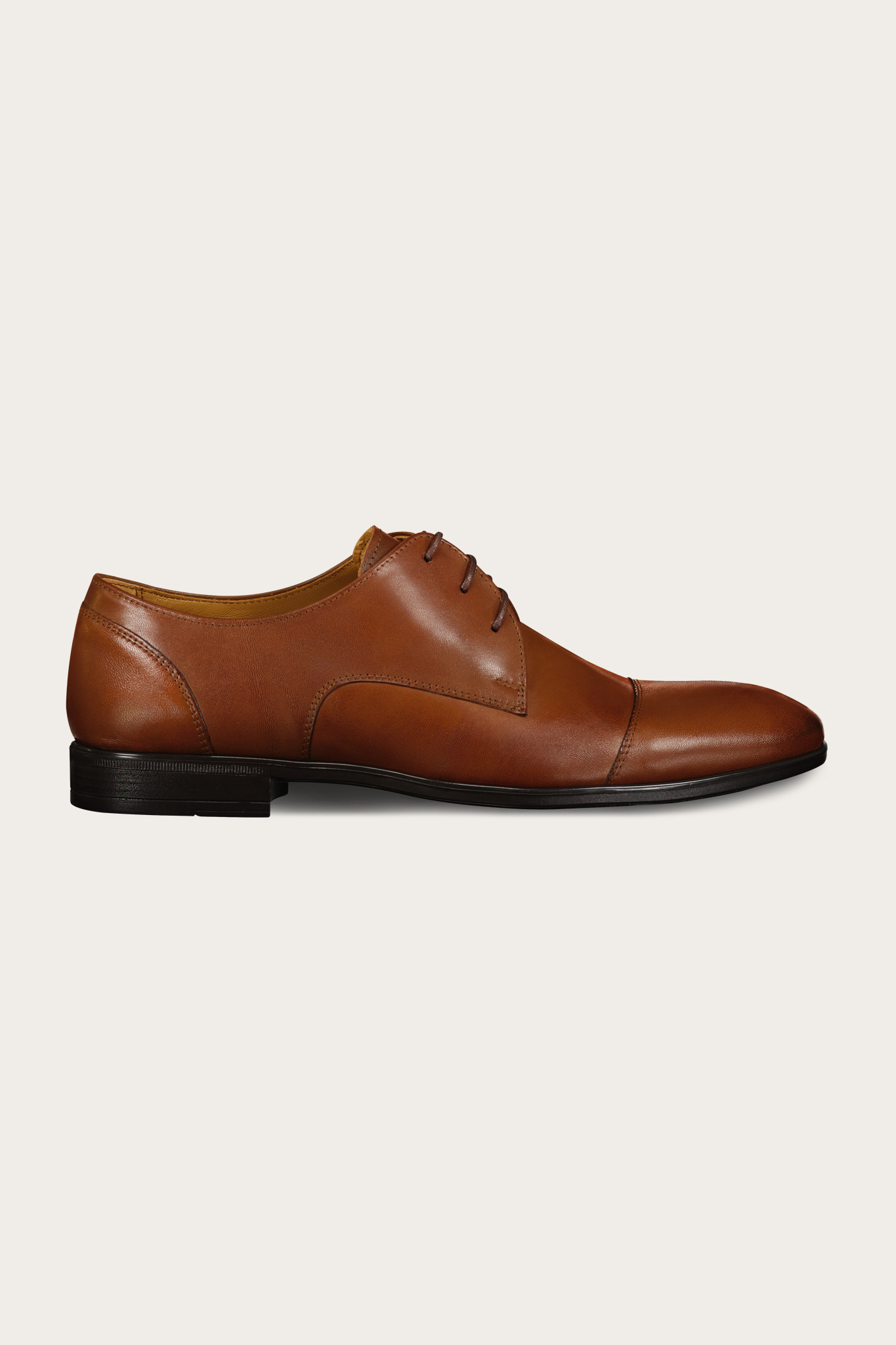 Brązowe skórzane buty męskie 58904